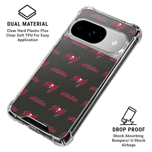 NFL Tampa Bay Buccaneers Blitz Series Google Pixel 10 Clear Case